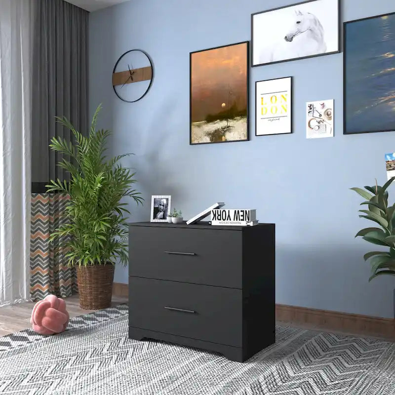 Classeur latéral à 2 tiroirs, meuble de rangement pour bureau à domicile
