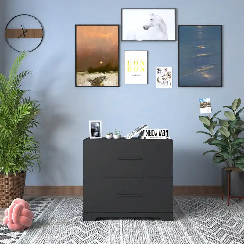 Classeur latéral à 2 tiroirs, meuble de rangement pour bureau à domicile