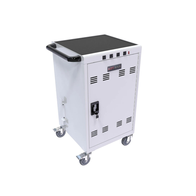 Chariot et armoire de recharge mobiles pour tablettes et ordinateurs portables 31+4 appareils