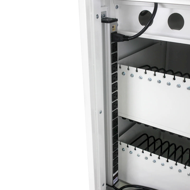 Chariot et armoire de recharge mobiles pour tablettes et ordinateurs portables 31+4 appareils
