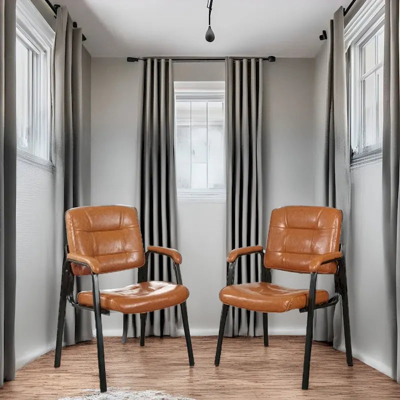 Fauteuils de bureau de direction en cuir de qualité supérieure avec accoudoirs rembourrés