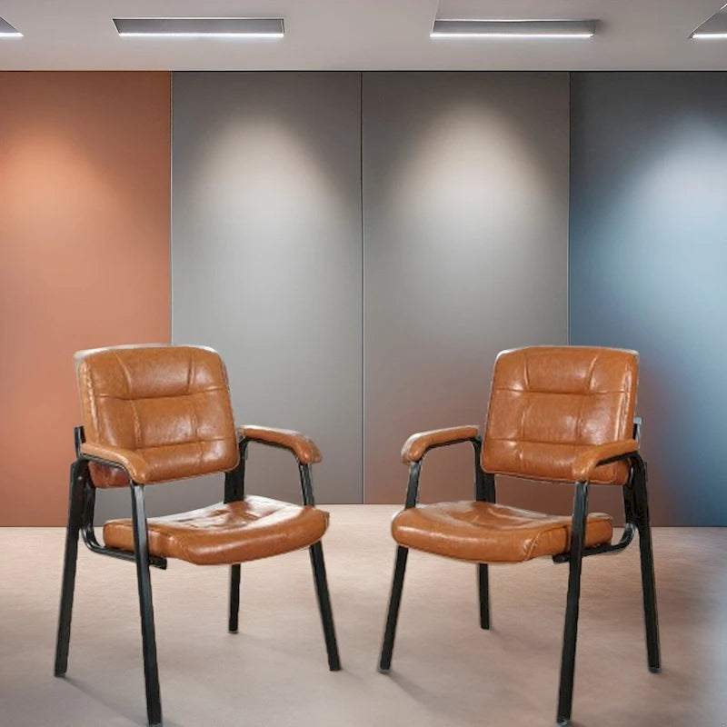 Fauteuils de bureau de direction en cuir de qualité supérieure avec accoudoirs rembourrés