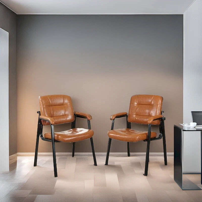 Fauteuils de bureau de direction en cuir de qualité supérieure avec accoudoirs rembourrés
