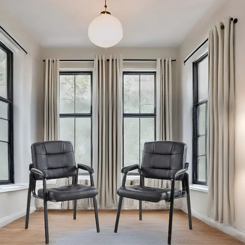 Fauteuils de bureau de direction en cuir de qualité supérieure avec accoudoirs rembourrés