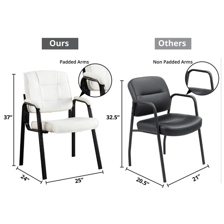 Fauteuils de bureau de direction en cuir de qualité supérieure avec accoudoirs rembourrés