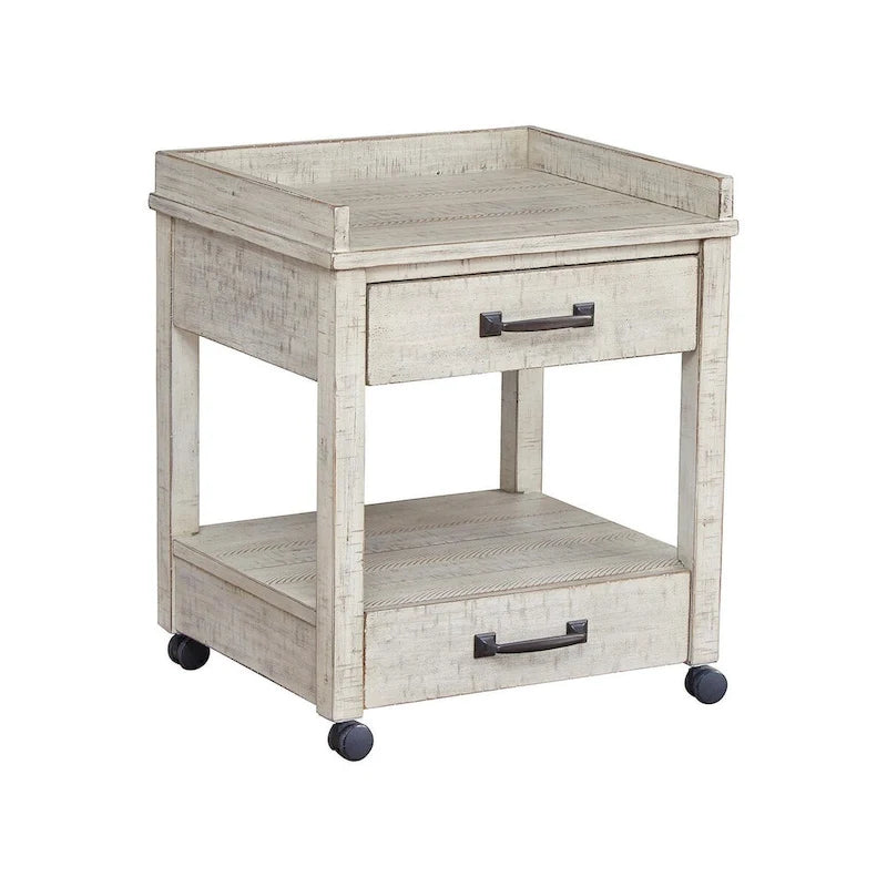 Meuble d'appoint pour imprimante Carynhurst, finition blanchie