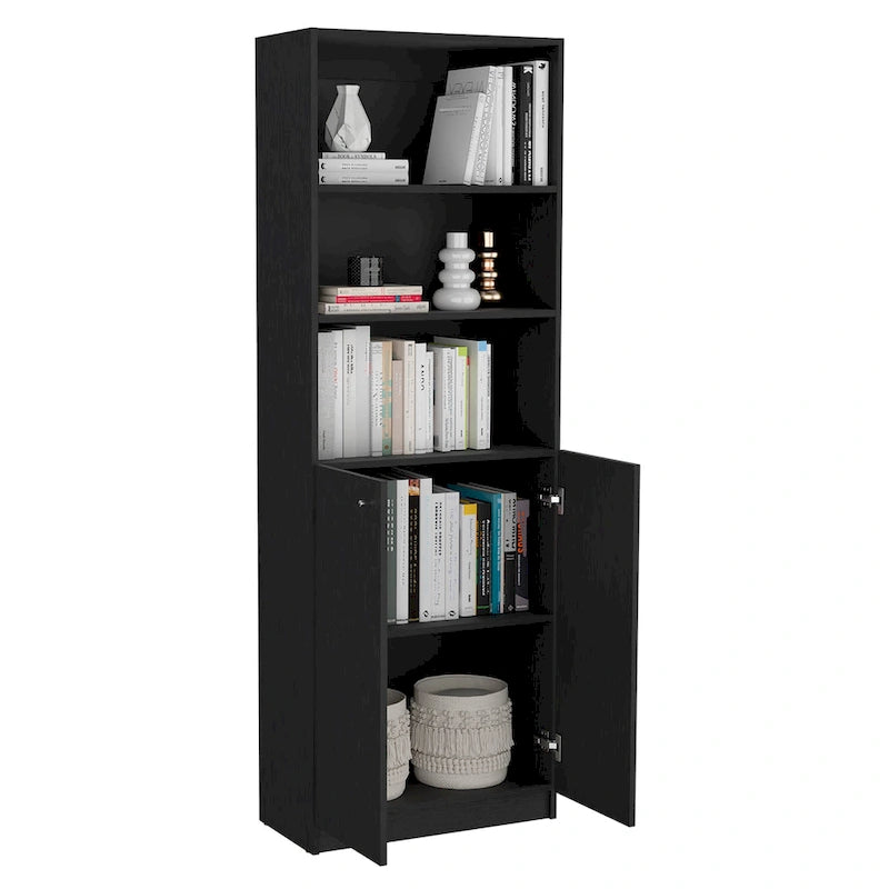 Ensemble de 3 bibliothèques Kenyon, 74 po de large, double armoire à 4 étagères