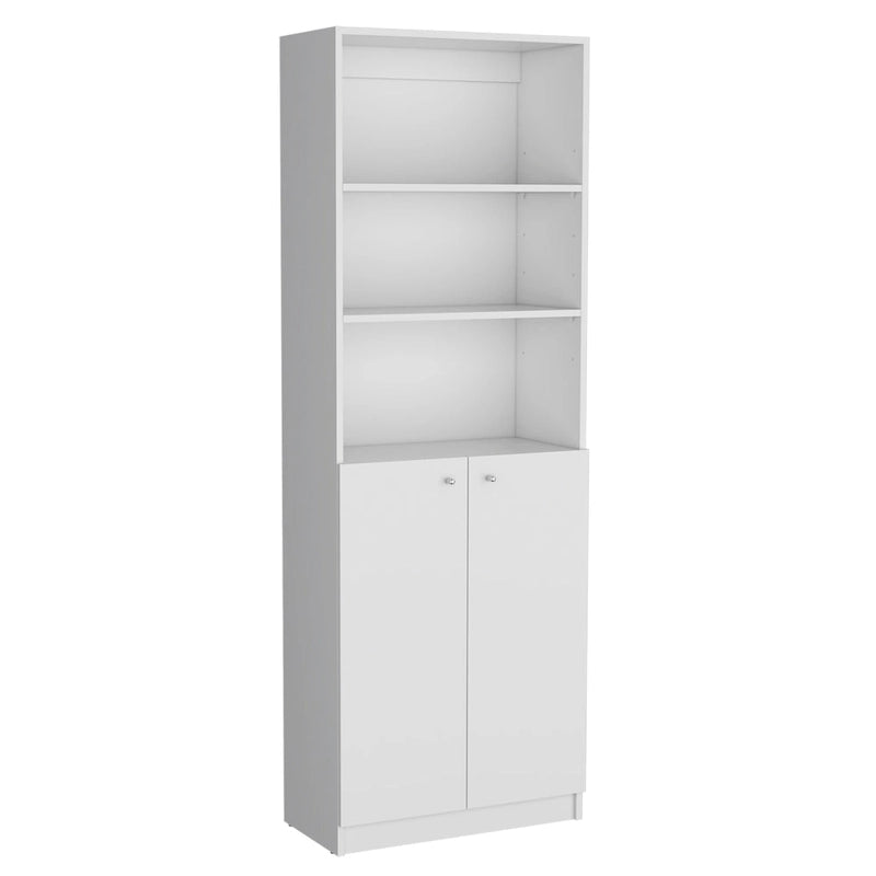 Ensemble de 3 bibliothèques Kenyon, 74 po de large, double armoire à 4 étagères