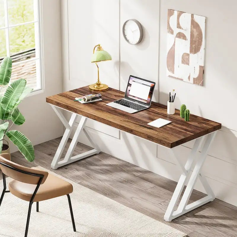 Bureau d'ordinateur robuste de 55 pouces, bureau de travail