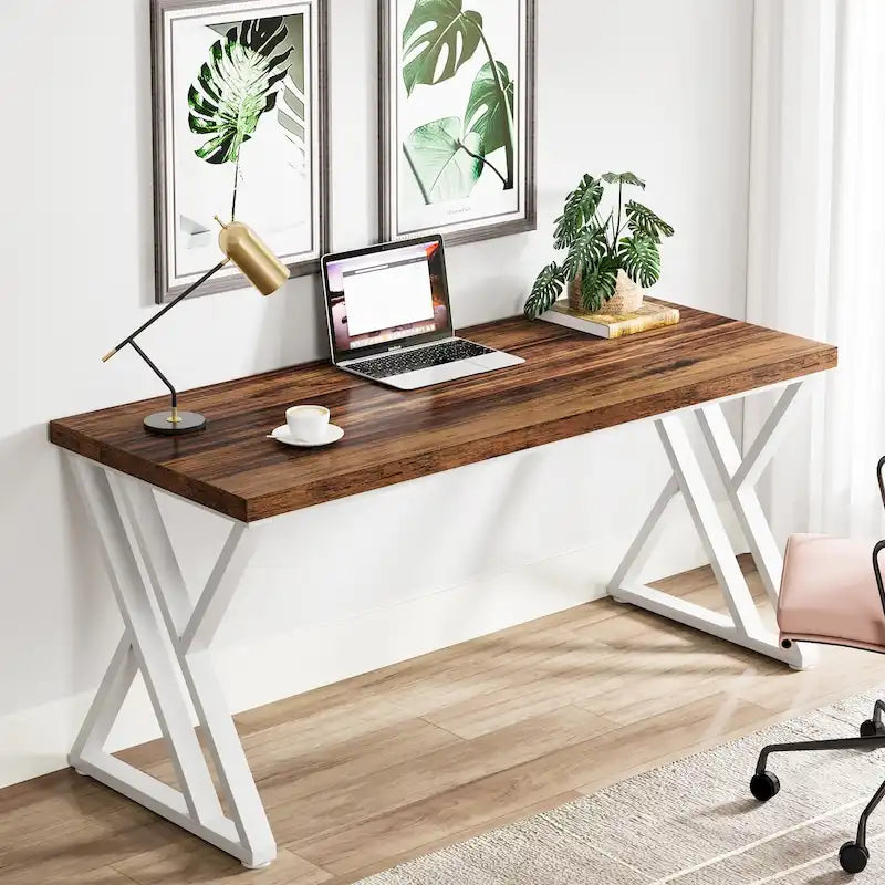 Bureau d'ordinateur robuste de 55 pouces, bureau de travail