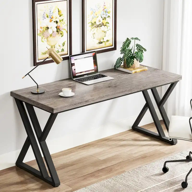 Bureau d'ordinateur robuste de 55 pouces, bureau de travail
