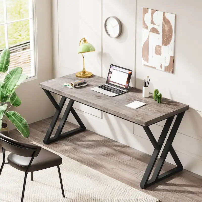 Bureau d'ordinateur robuste de 55 pouces, bureau de travail