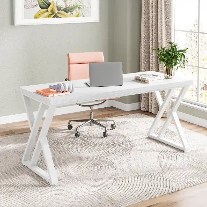 Bureau d'ordinateur robuste de 55 pouces, bureau de travail