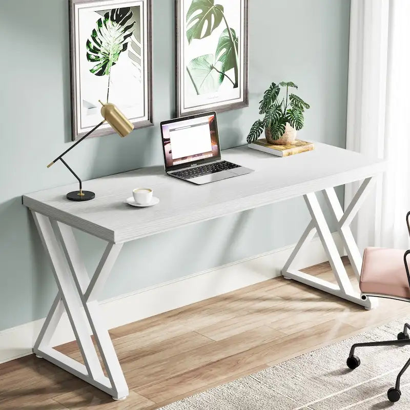 Bureau d'ordinateur robuste de 55 pouces, bureau de travail