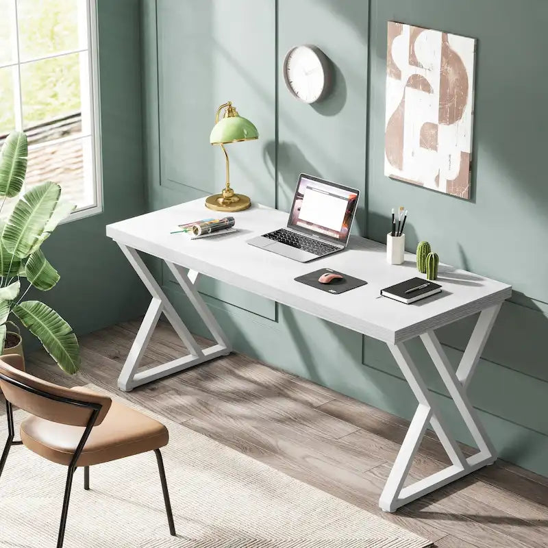 Bureau d'ordinateur robuste de 55 pouces, bureau de travail