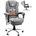 Fauteuil de bureau exécutif chauffant AECOJOY avec fonction massage et hauteur réglable