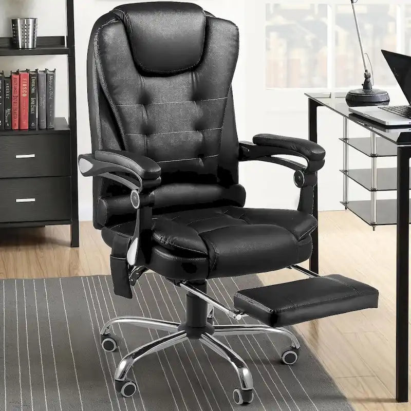Fauteuil de bureau exécutif chauffant AECOJOY avec fonction massage et hauteur réglable