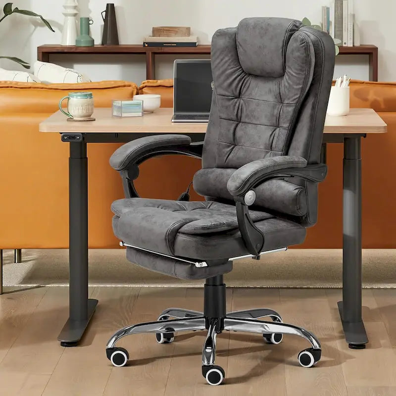 Fauteuil de bureau exécutif chauffant AECOJOY avec fonction massage et hauteur réglable
