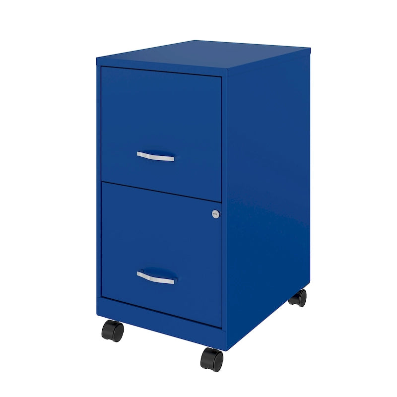 Meuble de classement vertical Space Solutions 18 à 2 tiroirs Smart, bleu classique