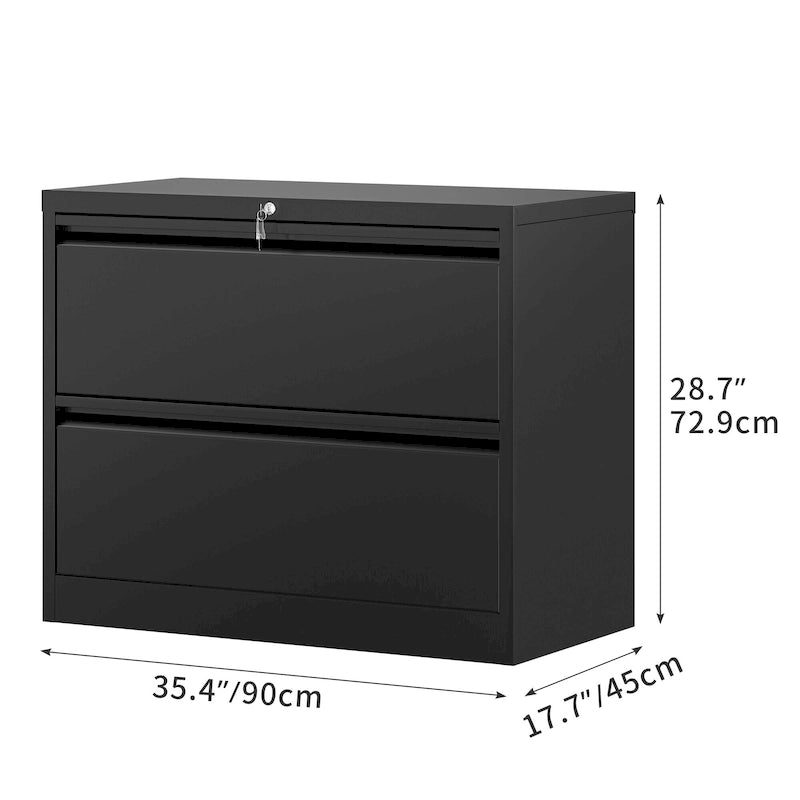 Classeur latéral en acier à serrure 2/3/4 tiroirs 35W pour formats A4, légal et lettre