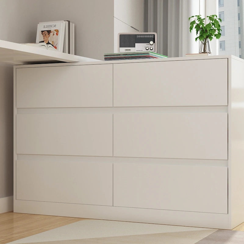 Commode pivotante 32,7H et bureau coiffeuse 6 tiroirs Blanc/Noir