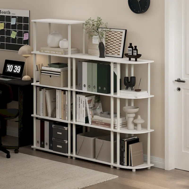 Étagère de présentation polyvalente à 5 niveaux Turn-N-Tube de Furinno
