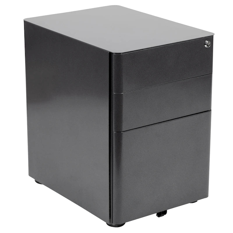 Meuble de rangement à tiroirs verrouillables moderne sur roulettes