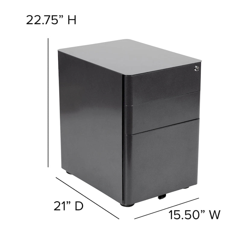 Meuble de rangement à tiroirs verrouillables moderne sur roulettes