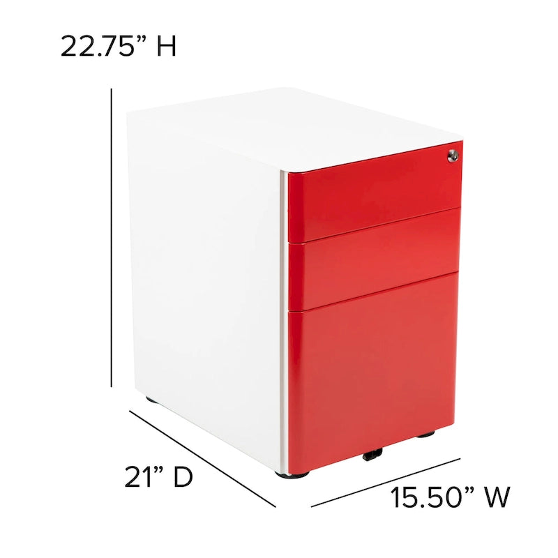 Meuble de rangement à tiroirs verrouillables moderne sur roulettes