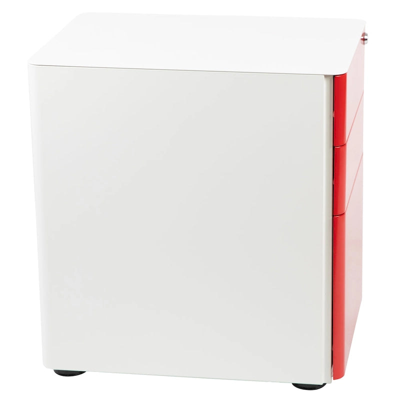 Meuble de rangement à tiroirs verrouillables moderne sur roulettes