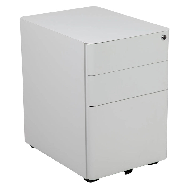 Meuble de rangement à tiroirs verrouillables moderne sur roulettes