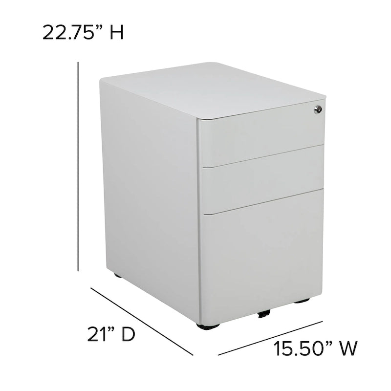 Meuble de rangement à tiroirs verrouillables moderne sur roulettes