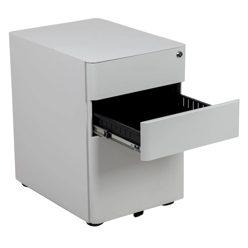 Meuble de rangement à tiroirs verrouillables moderne sur roulettes