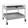 Chariot de rangement/imprimante sous le bureau Seville Classics, argent/blanc