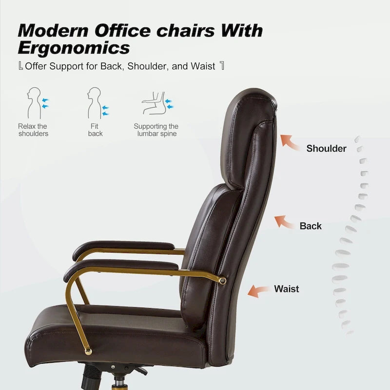 Chaise de bureau ergonomique Jode avec support lombaire par HULALA HOME