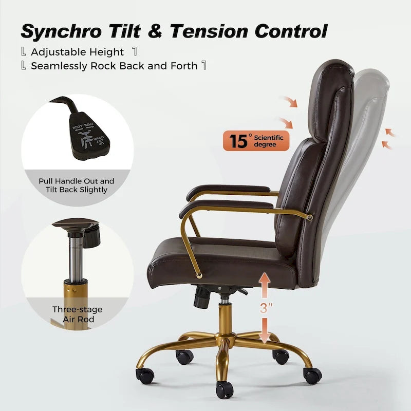 Chaise de bureau ergonomique Jode avec support lombaire par HULALA HOME