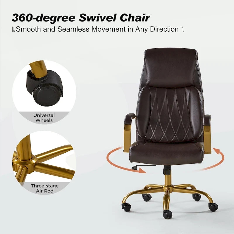 Chaise de bureau ergonomique Jode avec support lombaire par HULALA HOME