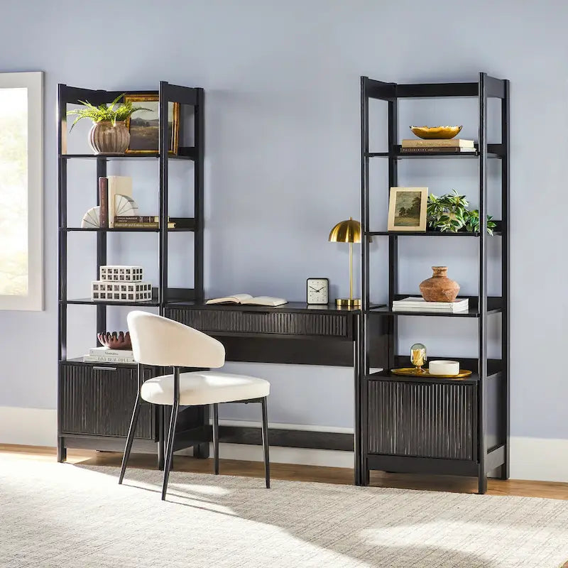 Bureau avec 2 bibliothèques étroites Middlebrook, ensemble 3 pièces