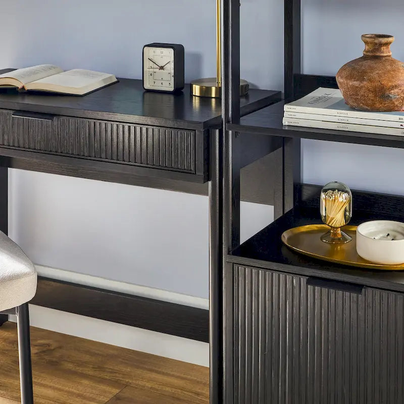 Bureau avec 2 bibliothèques étroites Middlebrook, ensemble 3 pièces