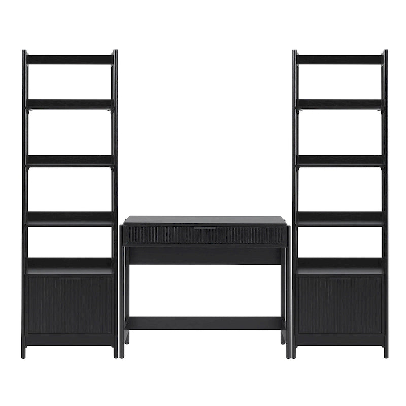 Bureau avec 2 bibliothèques étroites Middlebrook, ensemble 3 pièces