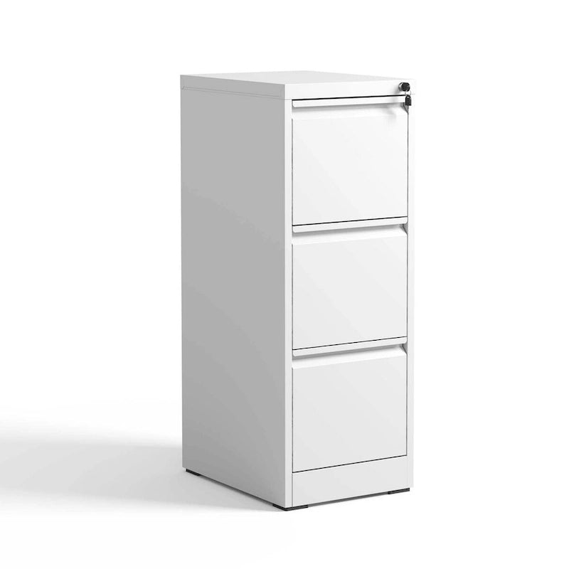 Classeur vertical en métal à 3 tiroirs avec serrure, armoire de classement verticale en acier pour bureau/domicile pour format A4 légal/lettre3