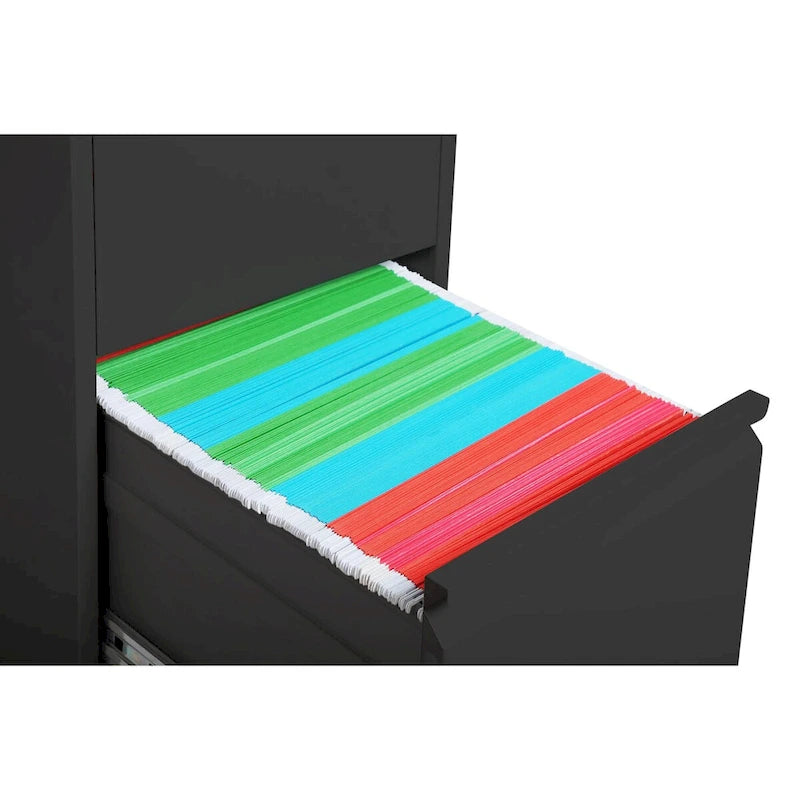 Classeur vertical en métal à 3 tiroirs avec serrure, armoire de classement verticale en acier pour bureau/domicile pour format A4 légal/lettre3