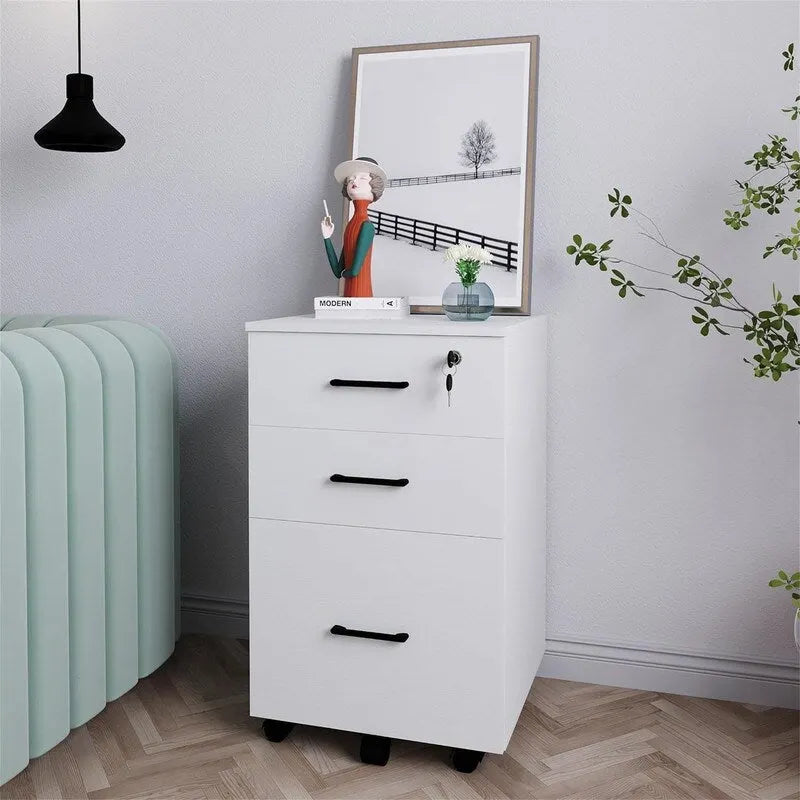 Classeur à 3 tiroirs avec serrure - 26,47P x 18,56L x 6,91H
