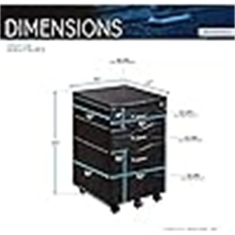 Meuble de rangement et classeur à roulettes - 17P x 16L x 25H