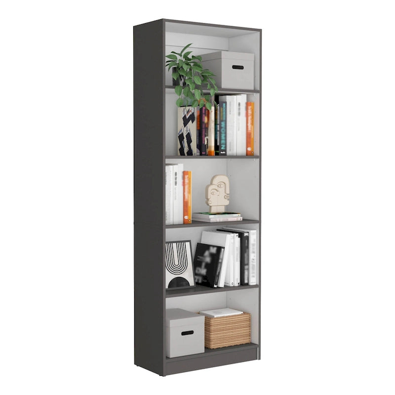 Bibliothèque et Armoire Kenyon 3 pièces 170 cm de large à 5 étagères
