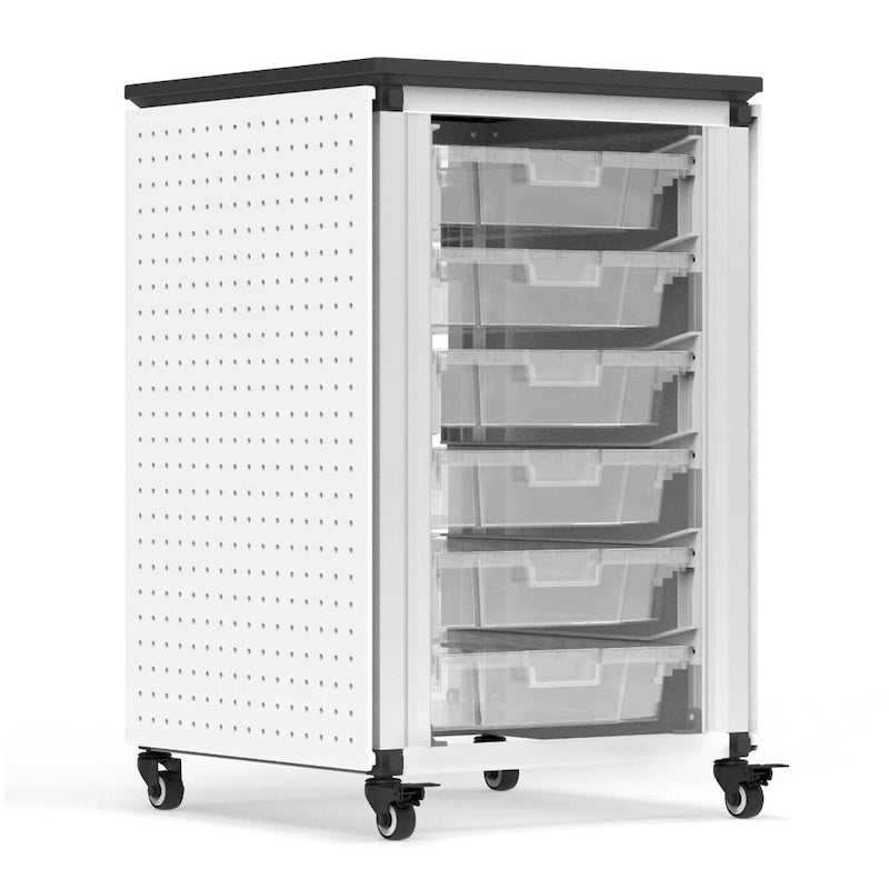Meuble de rangement modulaire pour salle de classe - 4 modules empilés avec 24 petits bacs - S.O.
