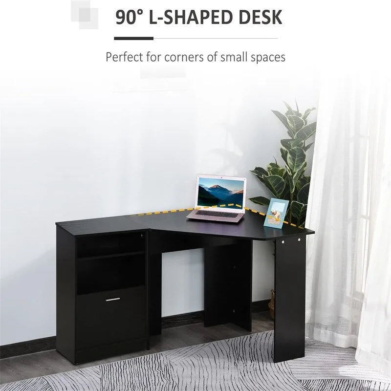 Bureau informatique avec meuble pour imprimante