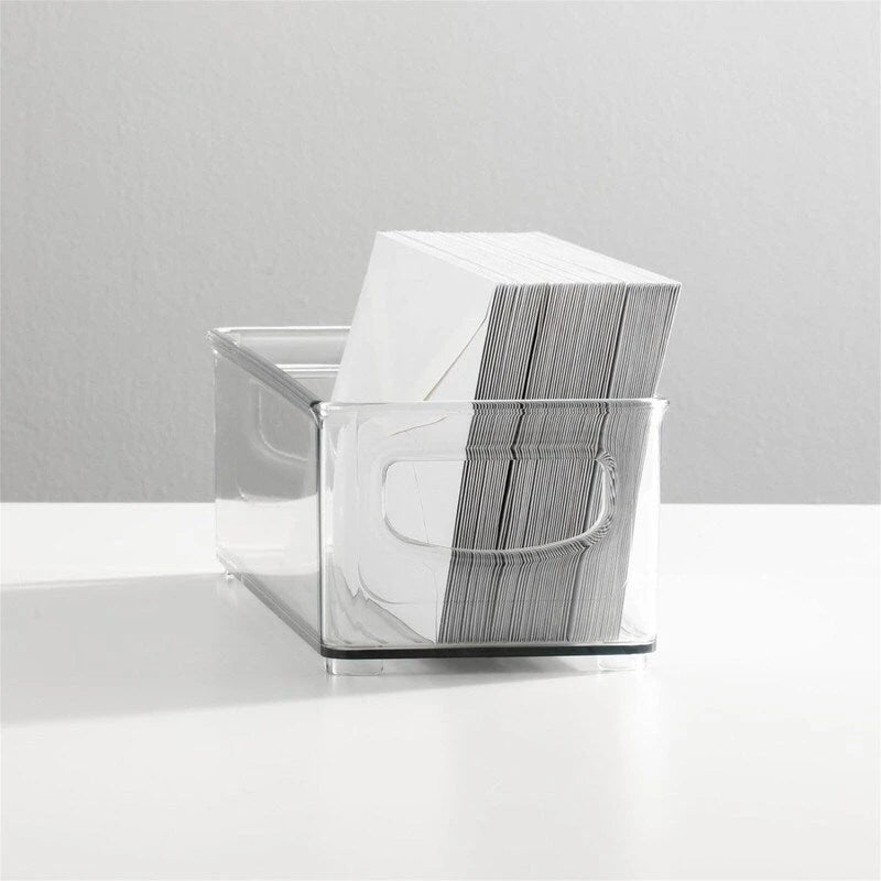 Petits bacs de rangement de bureau en plastique - 10L x 4l x 3H