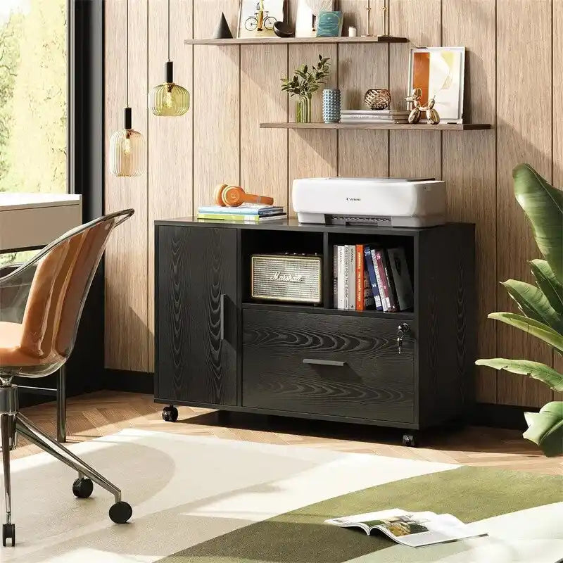 Classeur latéral en bois à 1 tiroir - 15,8P x 36,6L x 25H
