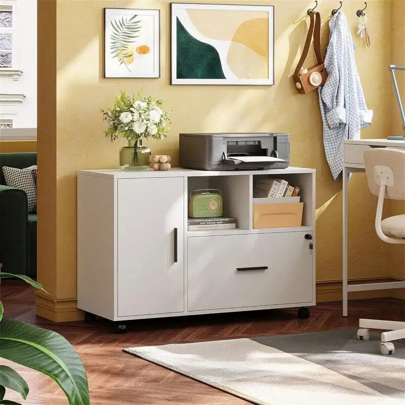 Classeur latéral en bois à 1 tiroir - 15,8P x 36,6L x 25H